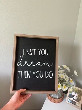 Wooden decor sign